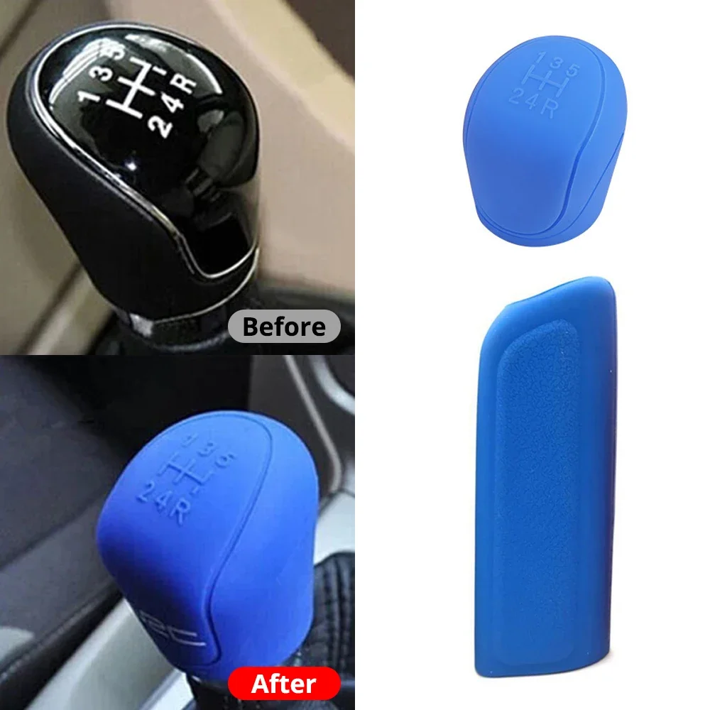 Car Universal Auto Manual Silicone Shift Glove Gear Head Knob Cover Handbrake Hand Brake Covers Soft Sleeve Case Skin Protector