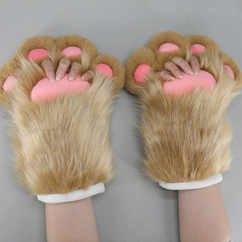 Anime Cosplay Props Oversized Paw Furry Kitten Toe Beans for Halloween Cosplay Anime Gloves Furry Paw for Carnivals H7EF