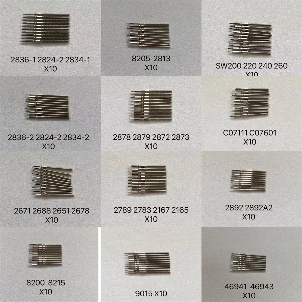 10pcs Watch Repair Movement Winding Stems parts For 2813 8200 2836 2824 NH35 SW200 Movement Accessories Watch Movement Stems
