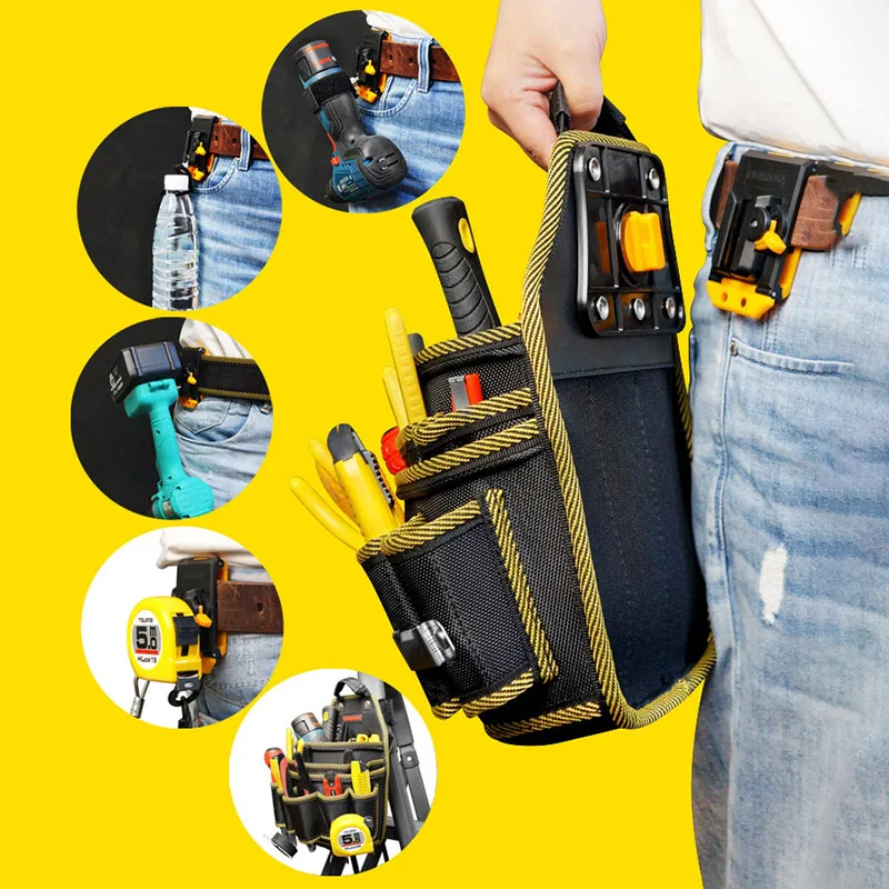Waist Pack Male Tool Bag Organizer Nail Pocket Waist Belt Carpenter Tool Belt Professional Pouch Toolbag Fanny Packs For Men