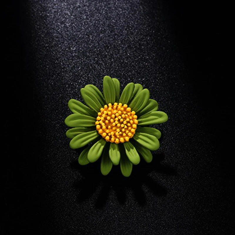 1PC Enamel Creative Daisy Brooch Pin Coat Girl Insect Flower Sunflower Rhinestone Pin Accessor Brooches Holiday Gift Jewelry