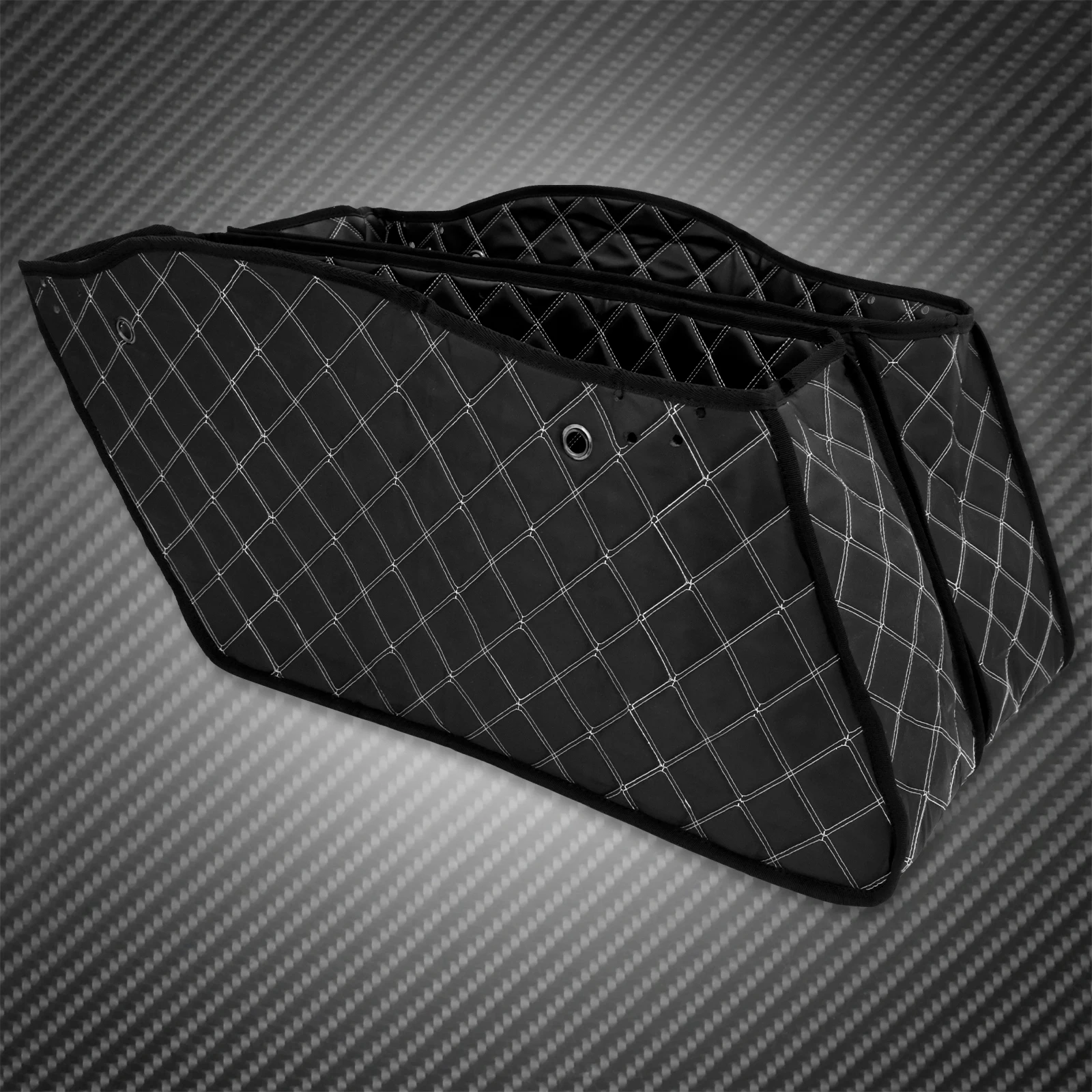 2xMotorcycle Saddlebag Insert Carpet Liner Thread Extended Bags For Harley Touring Road King Electra Street Glide FLHT 1993-2013