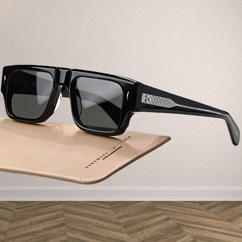 Handmade sunglasses Luxury brand design DEVOTO 52-18 Square Acetate Men Women Top Quality Eyewear Outdoor UV400 Protection in Italy IVSTA