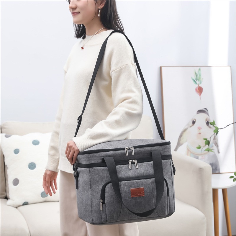 Large Insulated Bag For Women - Thermal Picnic Box With Shoulder Strap, Water Resistant Lunch Tote, Meal Prep Cooler Pack New Free Delivery Designer B