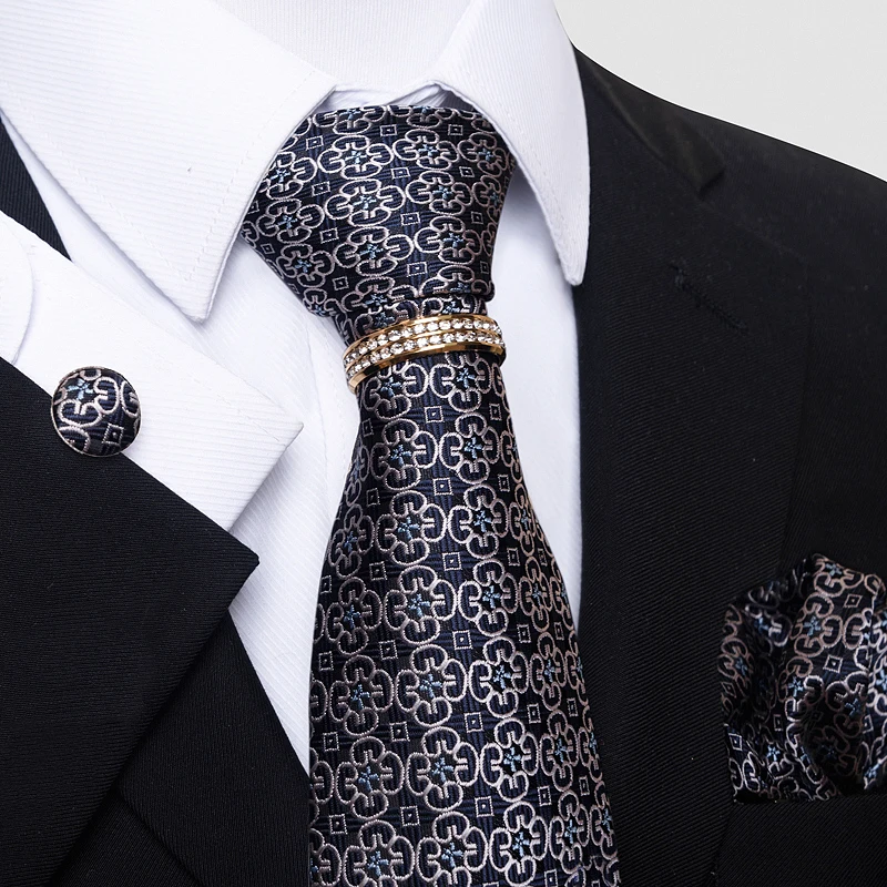 Tie Pocket Squares For Men Necktie Set Blue Man Wedding Accessories Dot Fit Workplace