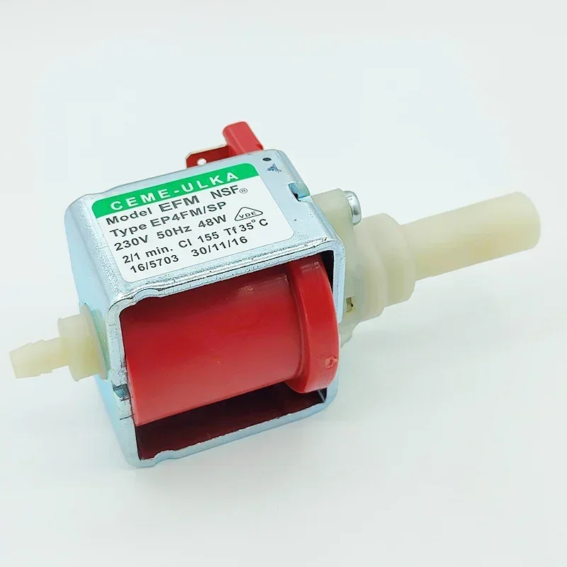 Italy EP4 AC 230V 48W Mini Electromagnetic Pump Coffee Machine Water Pump Plunger Pump High Pressure Flow 50 cc/min