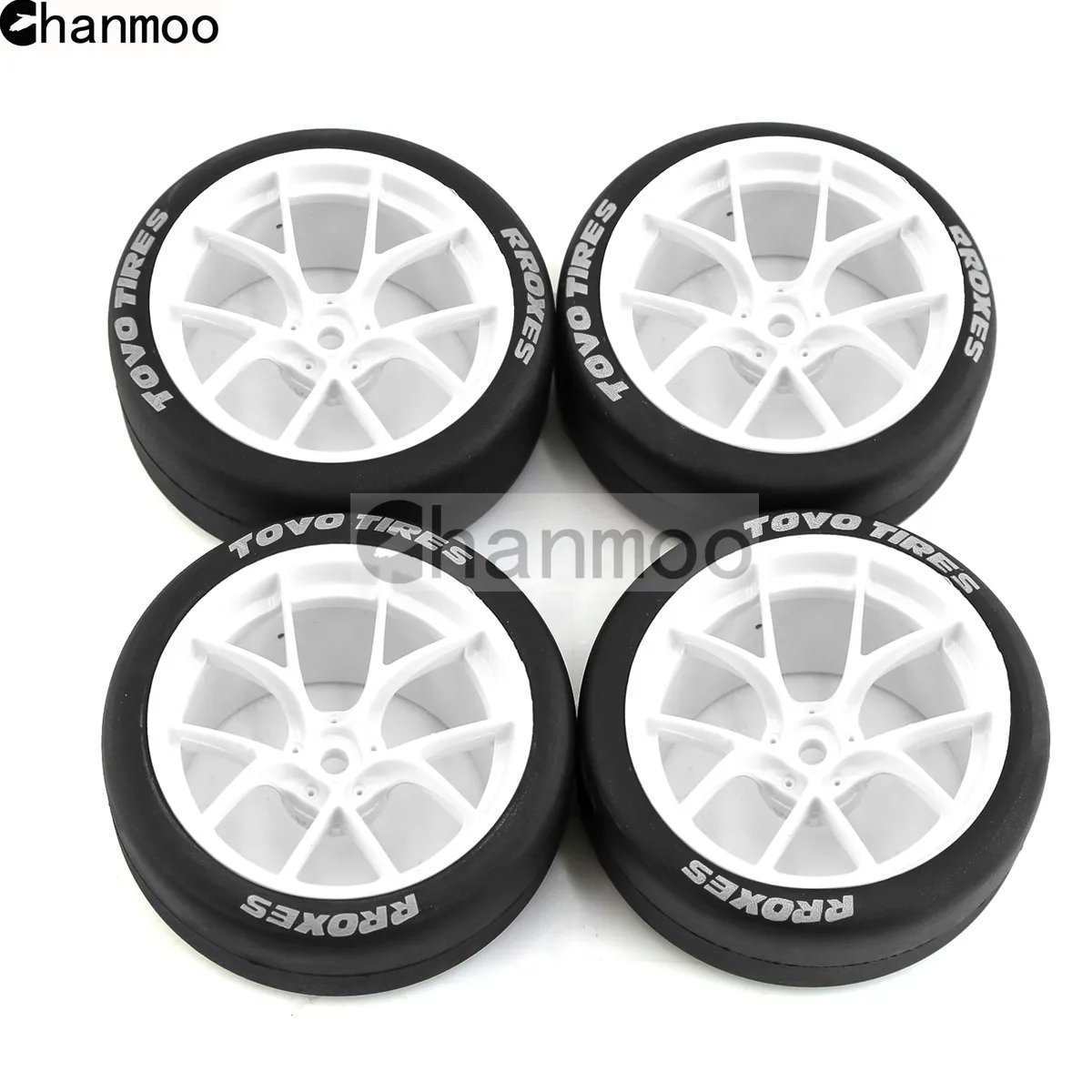 Chanmoo 1/10 RC Rally Drift Tires 65mm On Road Racing Car Wheels Tyres for Tamiya TT01 TT02 XV01 XV02 PTG-2 HSP HPI Kyosho