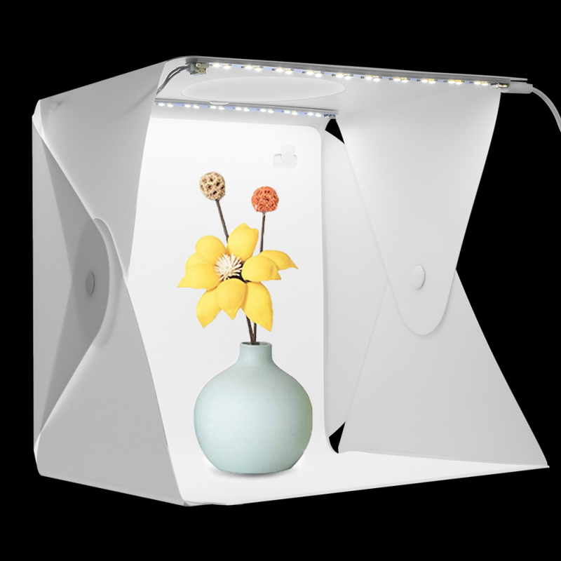 Portable Photobox Folding Light Box Photography Photo Studio Kits LED Backlight Top Opening Products Camera Shooting Photo Box