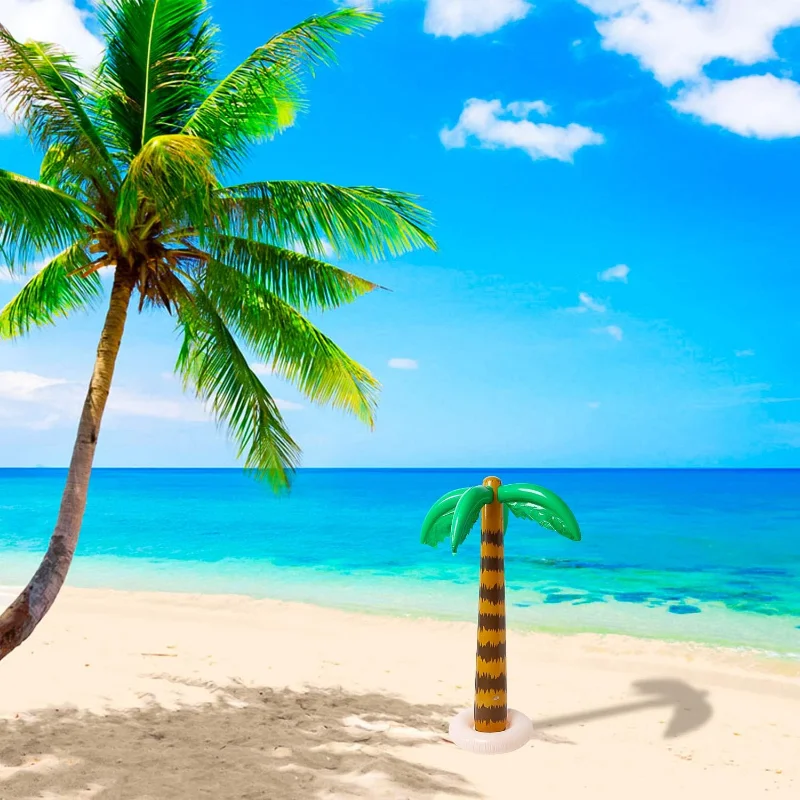 Inflatable Palm Tree Flamingo Banana Beach Ball Parrot Beach Pool Toys for Hawaiian Party Summer Pool Beach Party Decorations