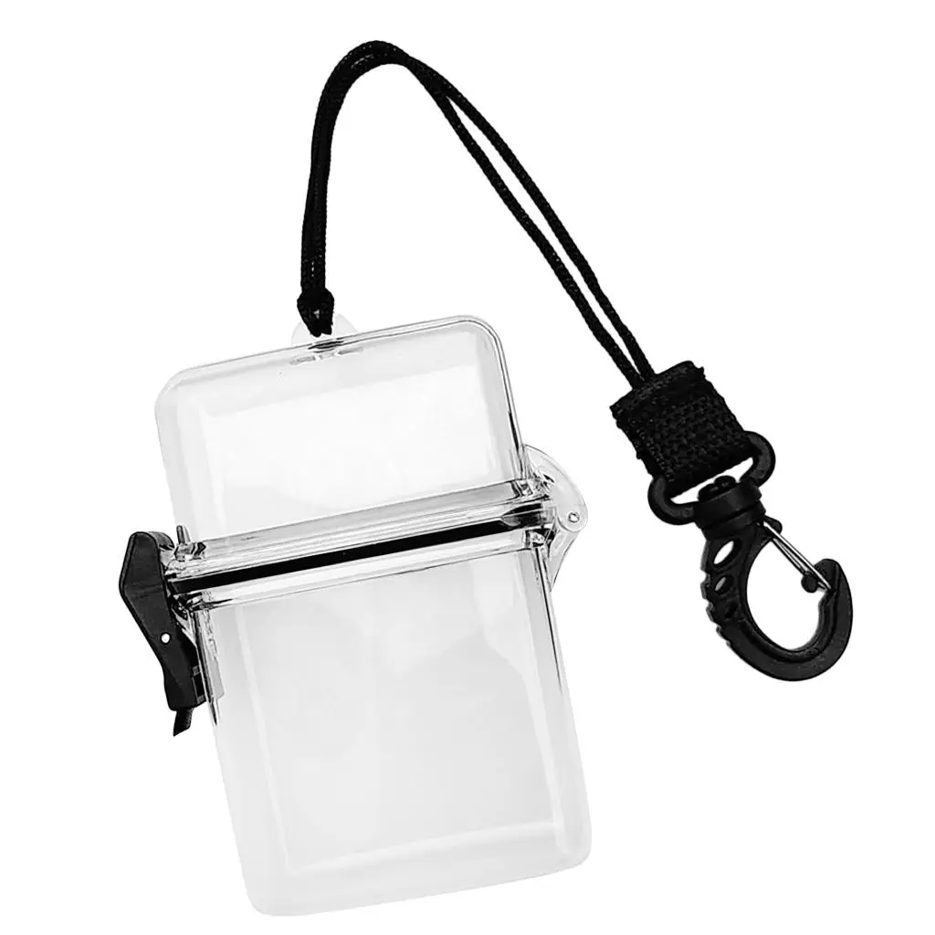 Diving Kayaking Waterproof Dry Accessories Container Case & Rope, Clip for Money, ID Cards,, Keys
