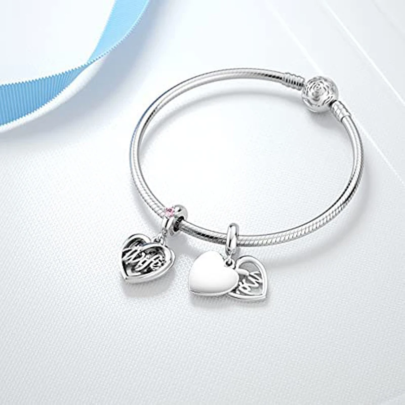 2023 New 925 Sterling Silver Mom Wife Sisters Family Pendans Bead Diy Fit Original Pandora Charm Bracelet Necklace Women Jewelry