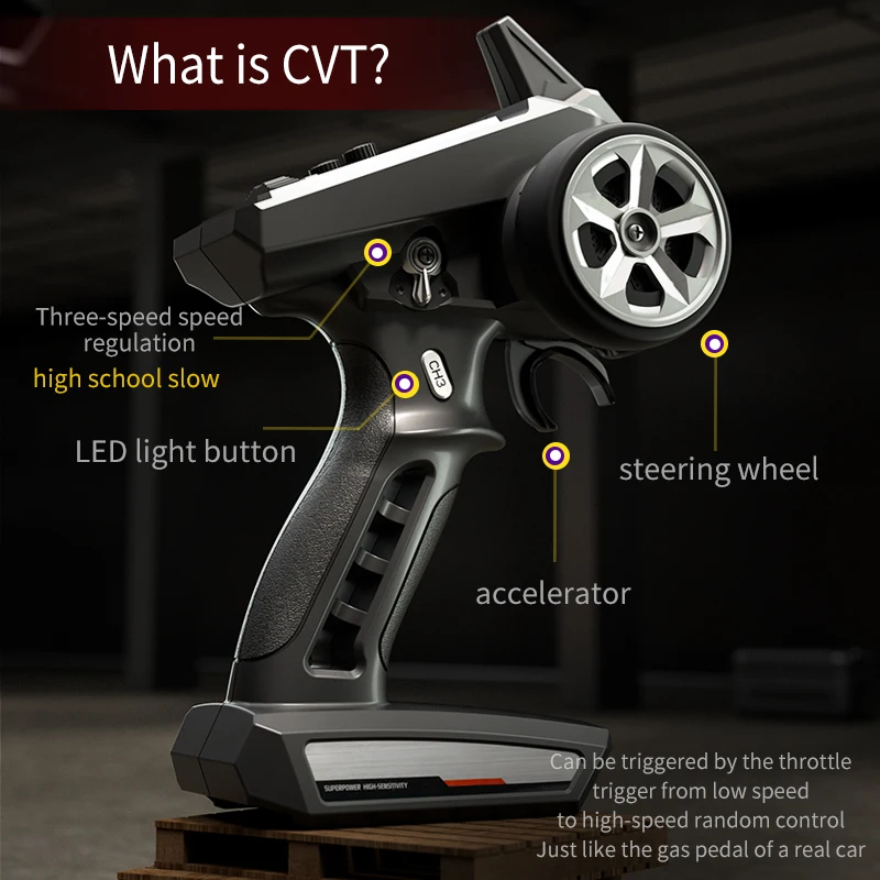 RC Car High Speed Remote Control Car LED Headlight Strong Shock-Absorbing Long Endurance With Adapt To All-Terrain 4WD Kid Toys