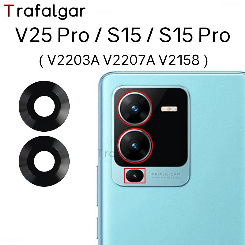 Rear Back For vivo V25 Pro 5G Camera Lens Glass Cover Replacement With Adhesive Sticker V2158