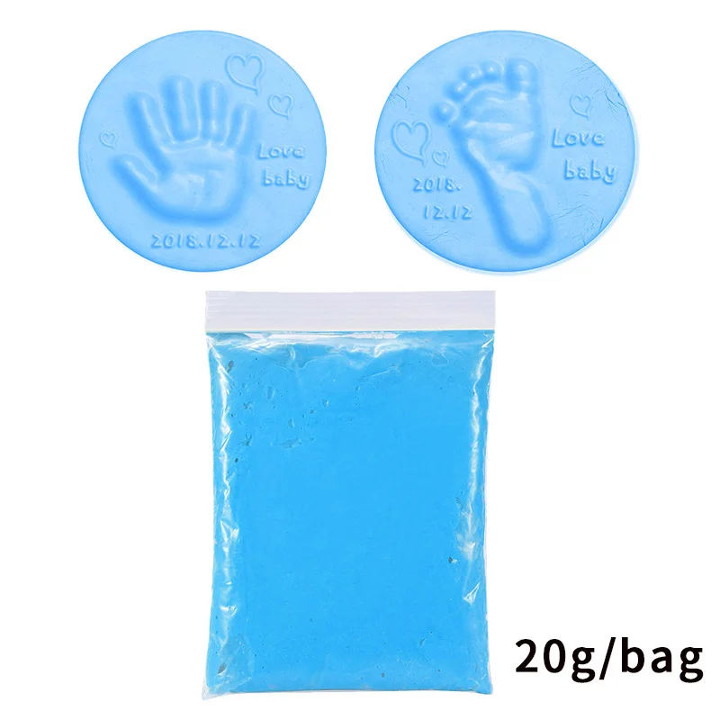 2025 Baby Care Air Drying Soft Clay Baby Handprint Footprint Imprint Kit Casting Parent-Child Hand Inkpad Fingerprint Kids new Toys DIY