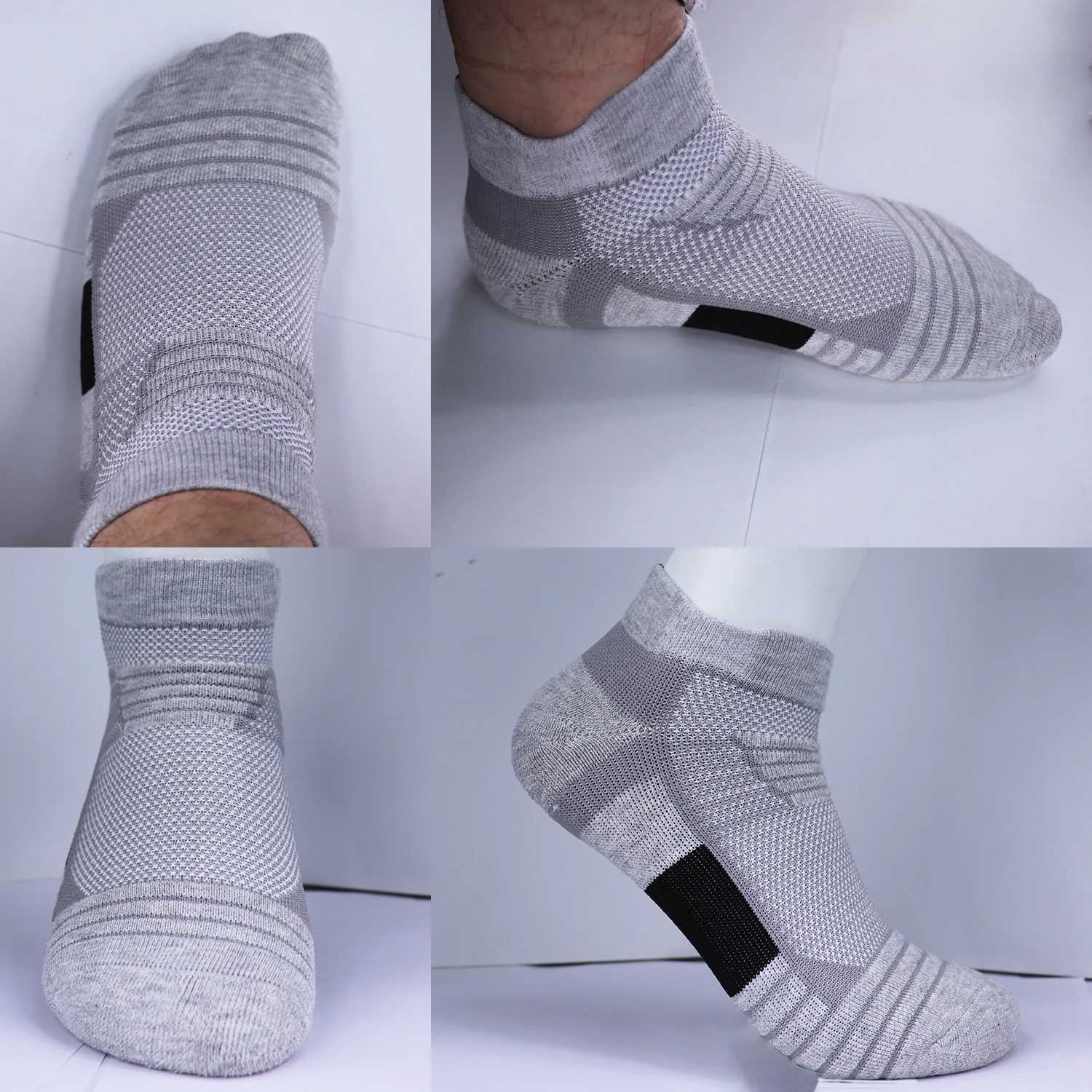 3 Pairs Men Women Sports Low Cut New Style Cushioned Breathable For Running Hiking Cycling Basketball LX241102
