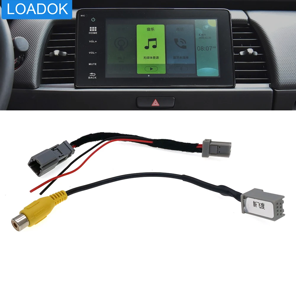 8 Pin Car Camera Reversing Parking Video RCA Power Cable Adapter Wiring Connector For Honda New JAZZ Fit 2021