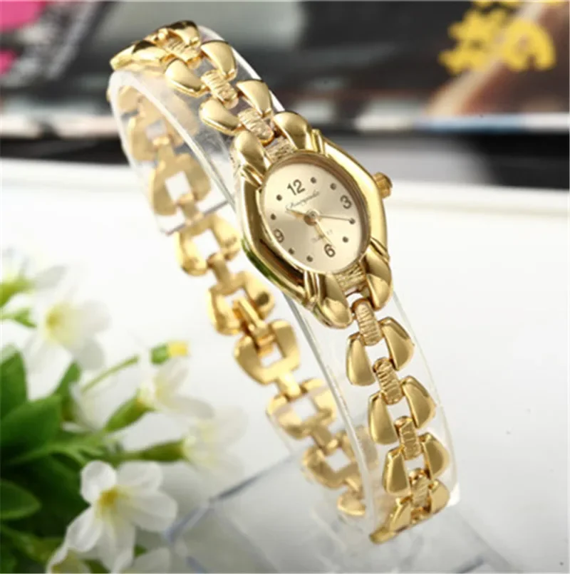 Women Bracelet Watch Mujer Relojes Golden Small Dial Quartz Leisure Popular Wristwatch Hour Female Ladies Elegant Relogio Clock
