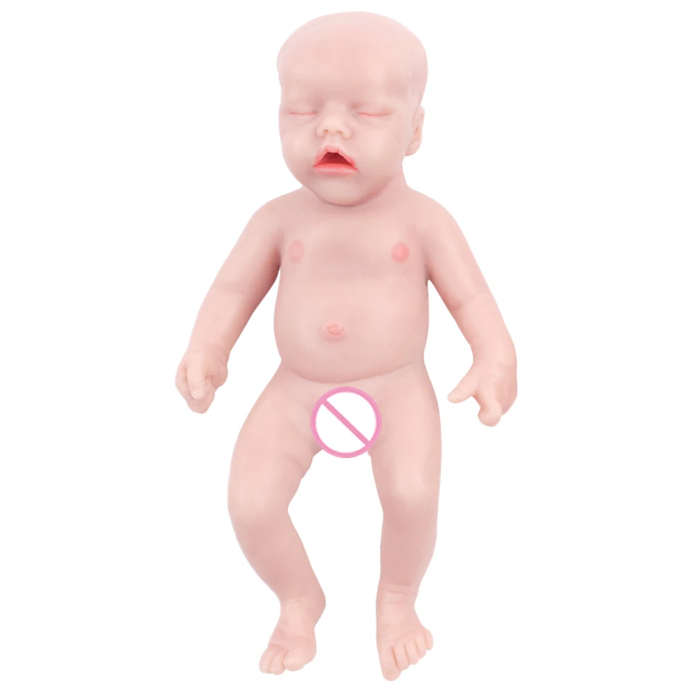 IVITA WG1575 6.29inch 117g 100% Silicone Reborn Baby Doll Closed Eyes Unpainted Unfinished Realistic Children Toys Xmas Dolls