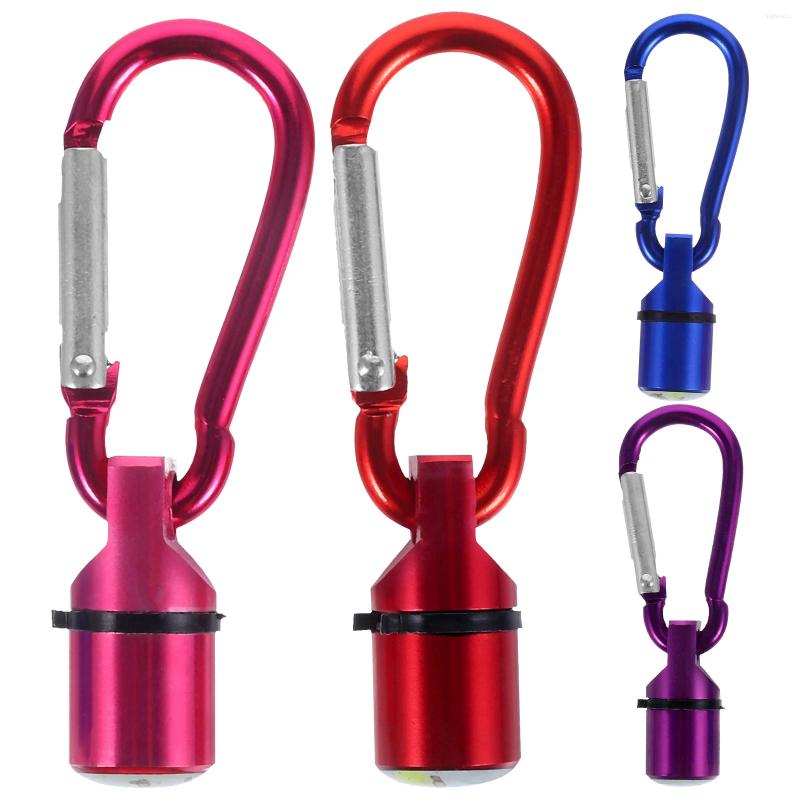 Dog Collars Dog Collars 4Pc Portable Aluminum Pet Cat Puppy LED Flashing Blinker Light Safety Collar Tag (Red Blue Purple Pink) H250219