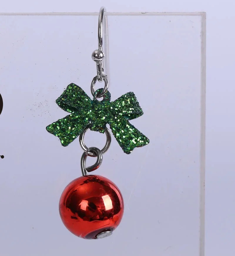 Womens Christmas Snowflake Deer Clock Christmas Tree Dropper Ear Hook Pendant Jewelry Birthday Gift 241031