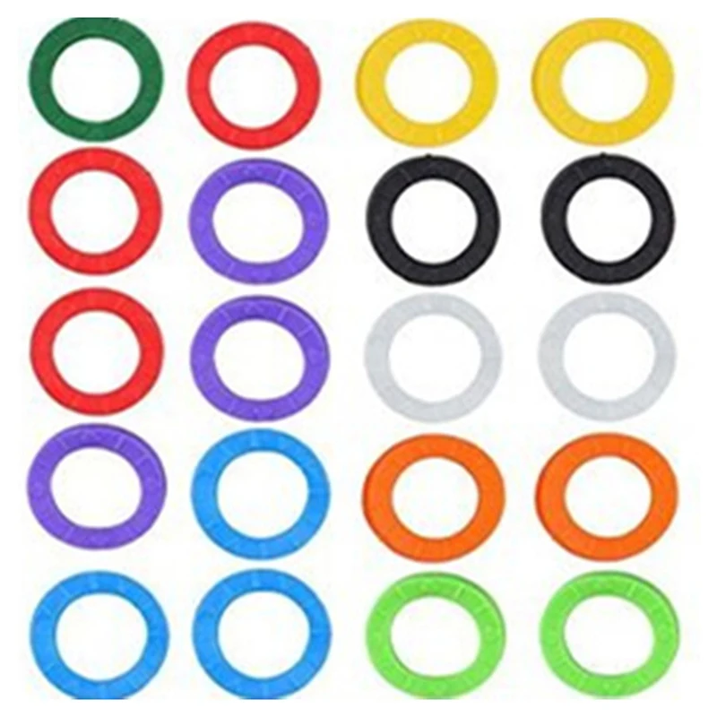 1/10/20/30pcs Bright Colors Hollow Silicone Key Cap Covers Topper Key Holder Keyring Rings Key Case Bag Organizer Wallets