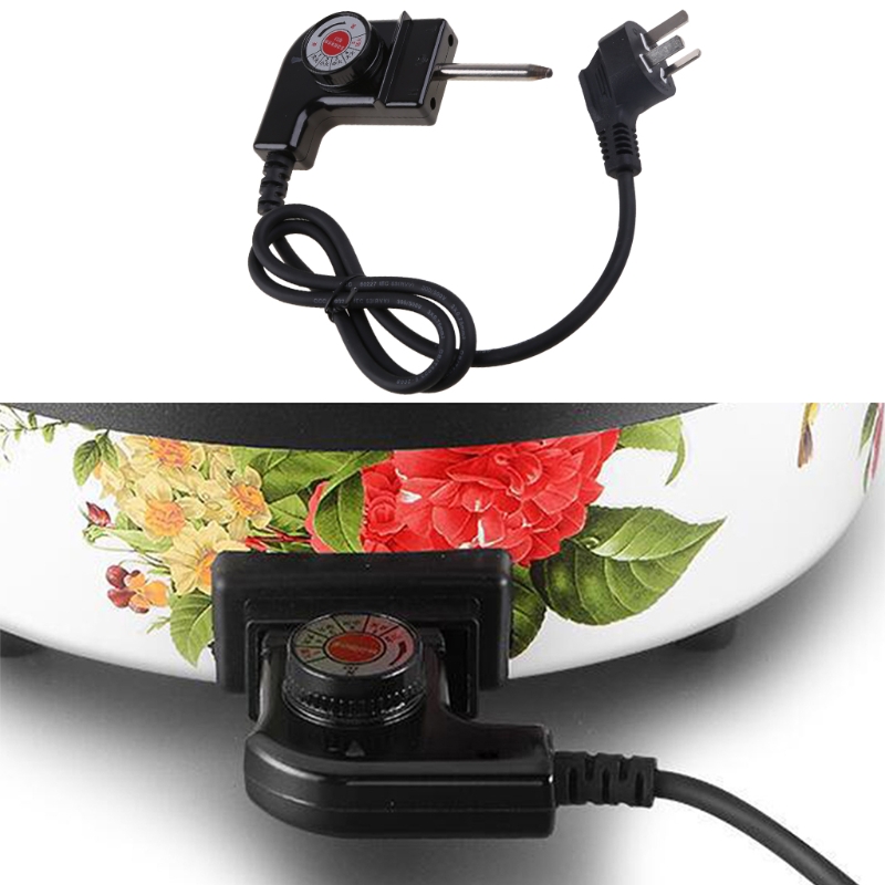 US/UK/EU/CN Plug Adjustable Power Cord with Automatic Regulator for Electric Baking Pan Electric Heating Pot Pin Plug