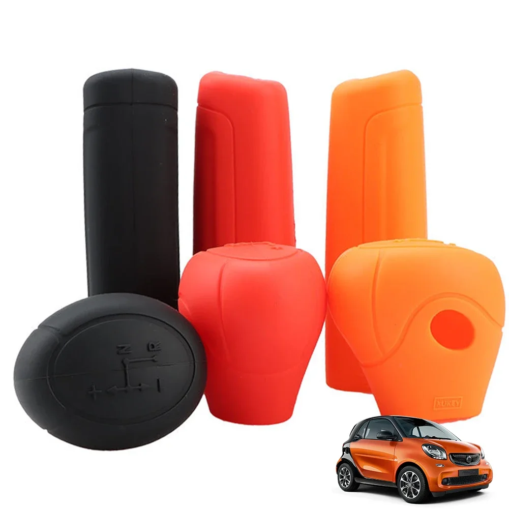 Silicone Car Shift Gear Switch Knob Cover Head Lever Case Protector For Smart Fortwo Roadster 450 451 452 Series 1998-2014