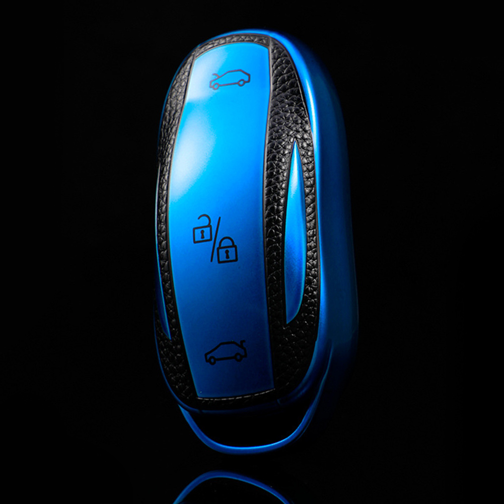 Leather TPU Car Smart Key Cover Case Fob for Tesla Model X Model S Model 3 Model Y Key Shell Bag Holder Protector Accessories 9ed70 5 54c43