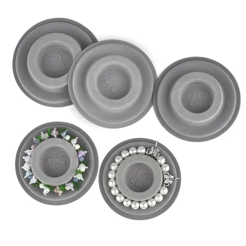 Flocked Bead Board Beaded Jewelry Making Measuring Tool For DIY Bracelet Necklace Accessories Finding Organizer Tray Craft