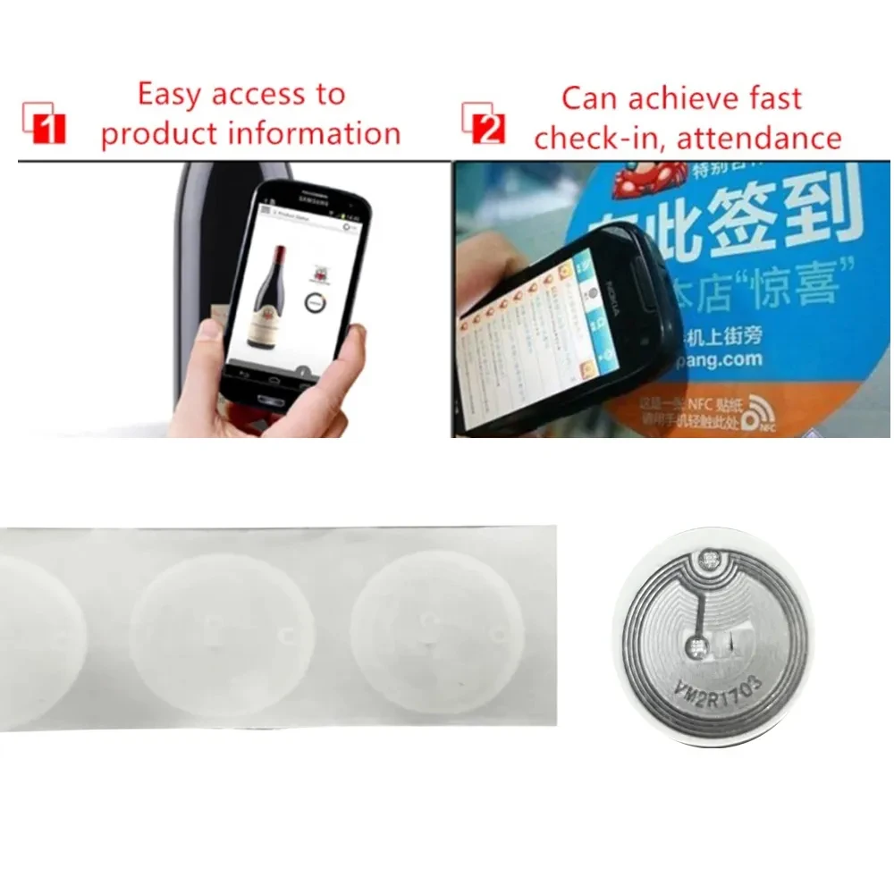 50/100pcs Rfid Smart Nfc Chip 13.56mhz Close Card Label Rewritable Copy Clone Uid Sticker Changeable Tag Block 0 Writable