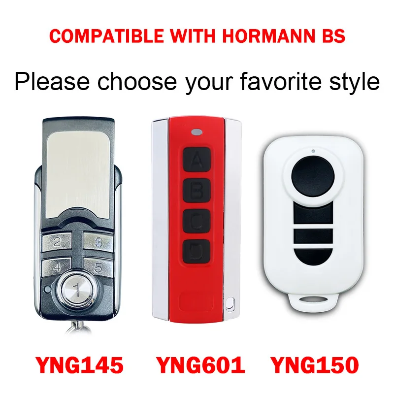 HORMANN HSE2 HSE4 HS4 HS5 HS1 HSE1 HSD2 HSS4 HSP4 868 BS Garage Door Remote Control Duplicator 868MHz Gate Control Opener Keyfob