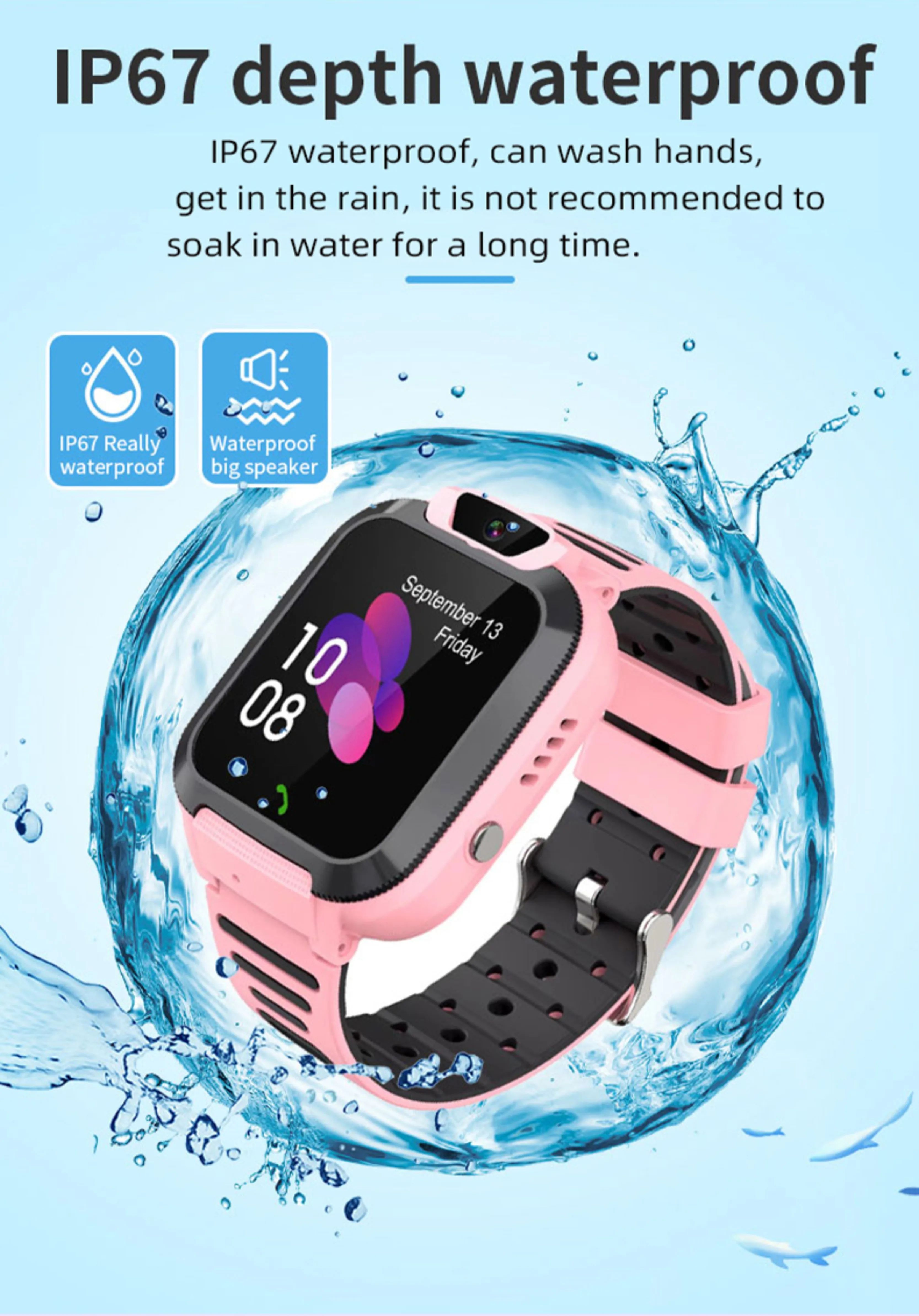 Q16S Kids Smart Watch Smartwatch Wrist Children Boys Girls GPS Tracker Waterproof Electronic Digital Connected Wristwatch Clock