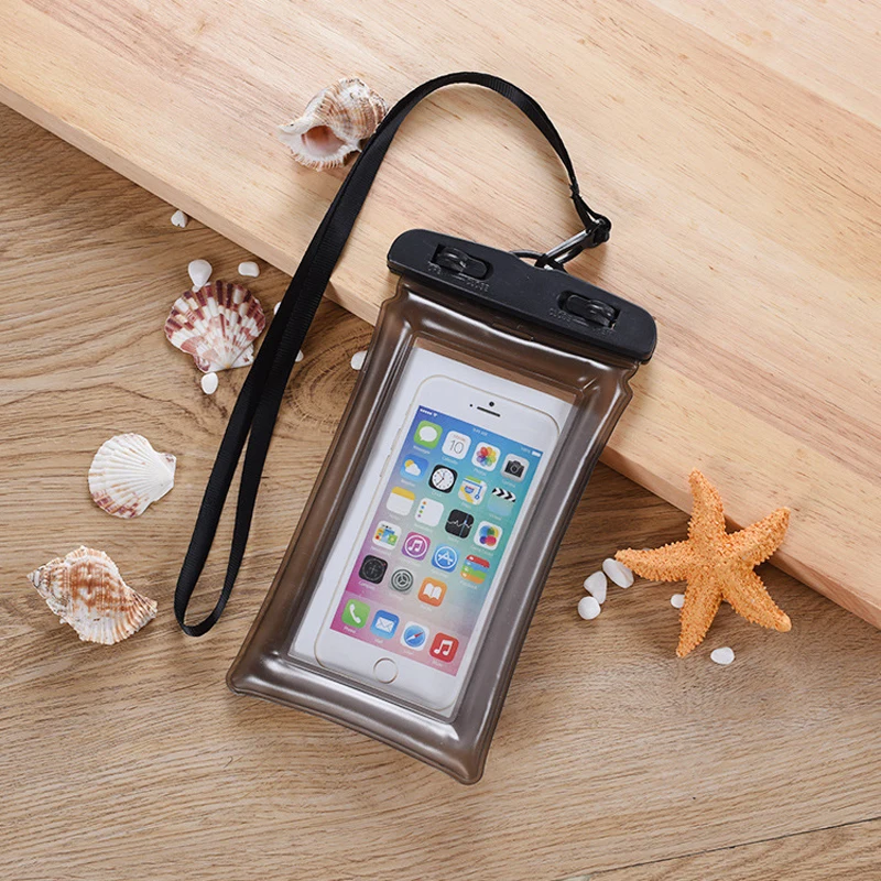 Universal Airbag Floating Swimming Bag Waterproof Touchscreen Phone Pouch Swim Underwater MobilePhone Case For Iphone 6 7 8 Plus