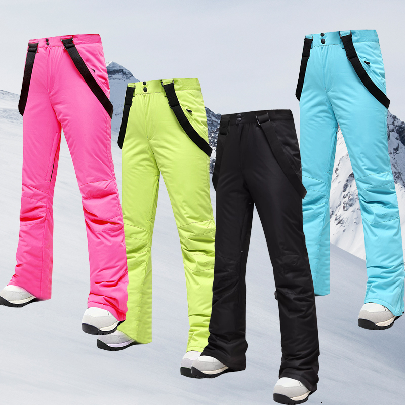 -30 Degrees Ski Women Winter Outdoor Thicken Windproof Waterproof Warm Snow Trousers Sports Snowboarding Breathable Pants