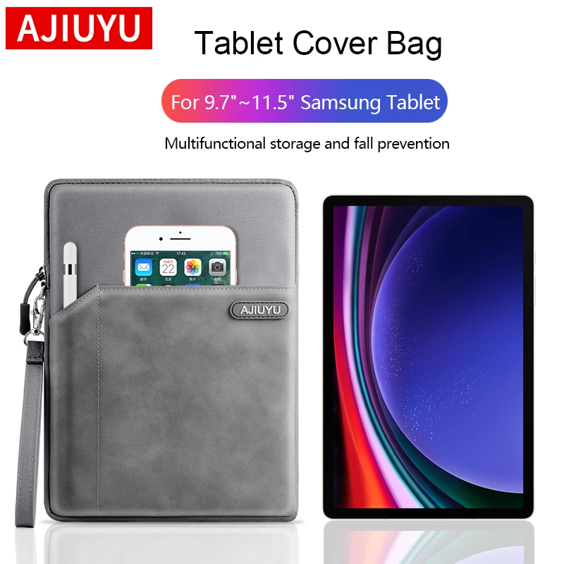 Shockproof Handbag Case For Samsung Galaxy Tab S9 FE A9 Plus A9+ 11" 10.9" S7 S8 A8 S6 Tablet Case Soft Liner Sleeve Pouch Bag
