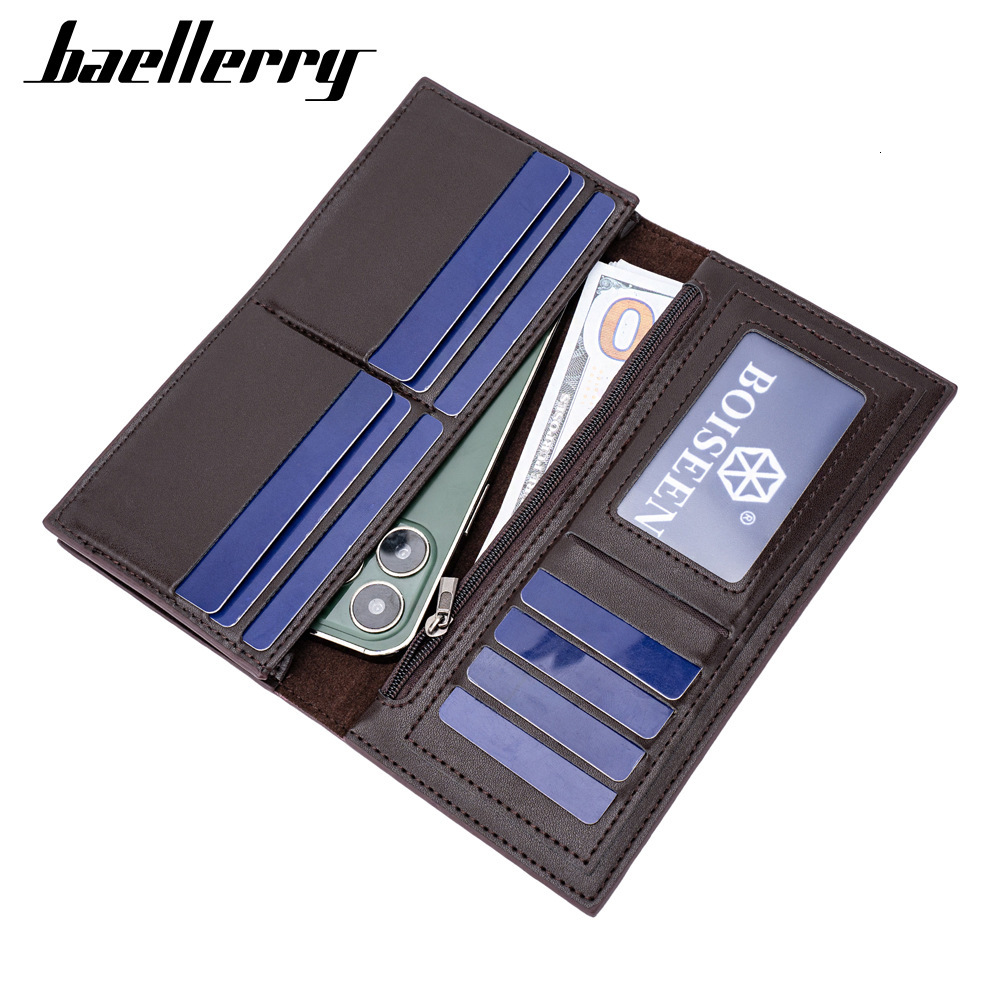 Men's new designer Baellerry multi card zipper minimalist wallet anti-theft brush handbag