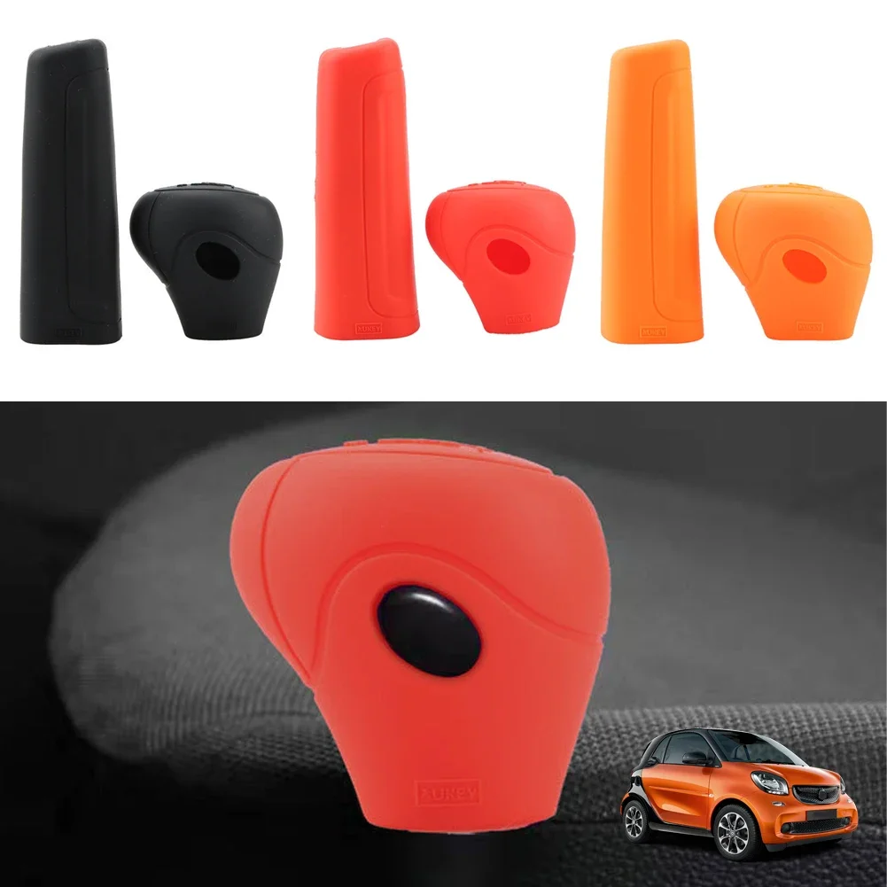 Silicone Car Shift Gear Switch Knob Cover Head Lever Case Protector For Smart Fortwo Roadster 450 451 452 Series 1998-2014