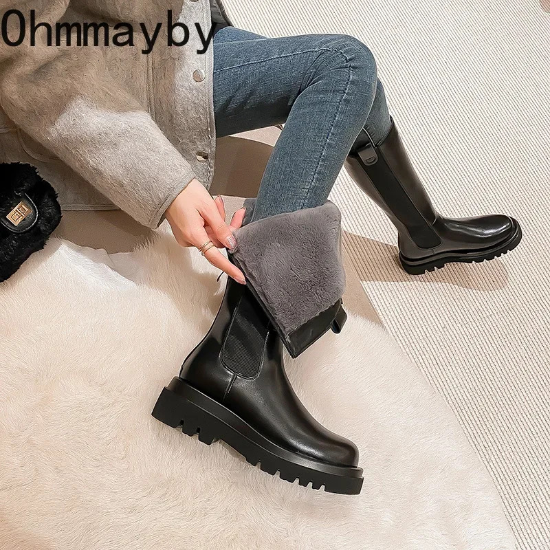 Woman Thigh High Fashion Thick Bottom Knight Booties 2024 Trend Non Slip Women's Long Boots
