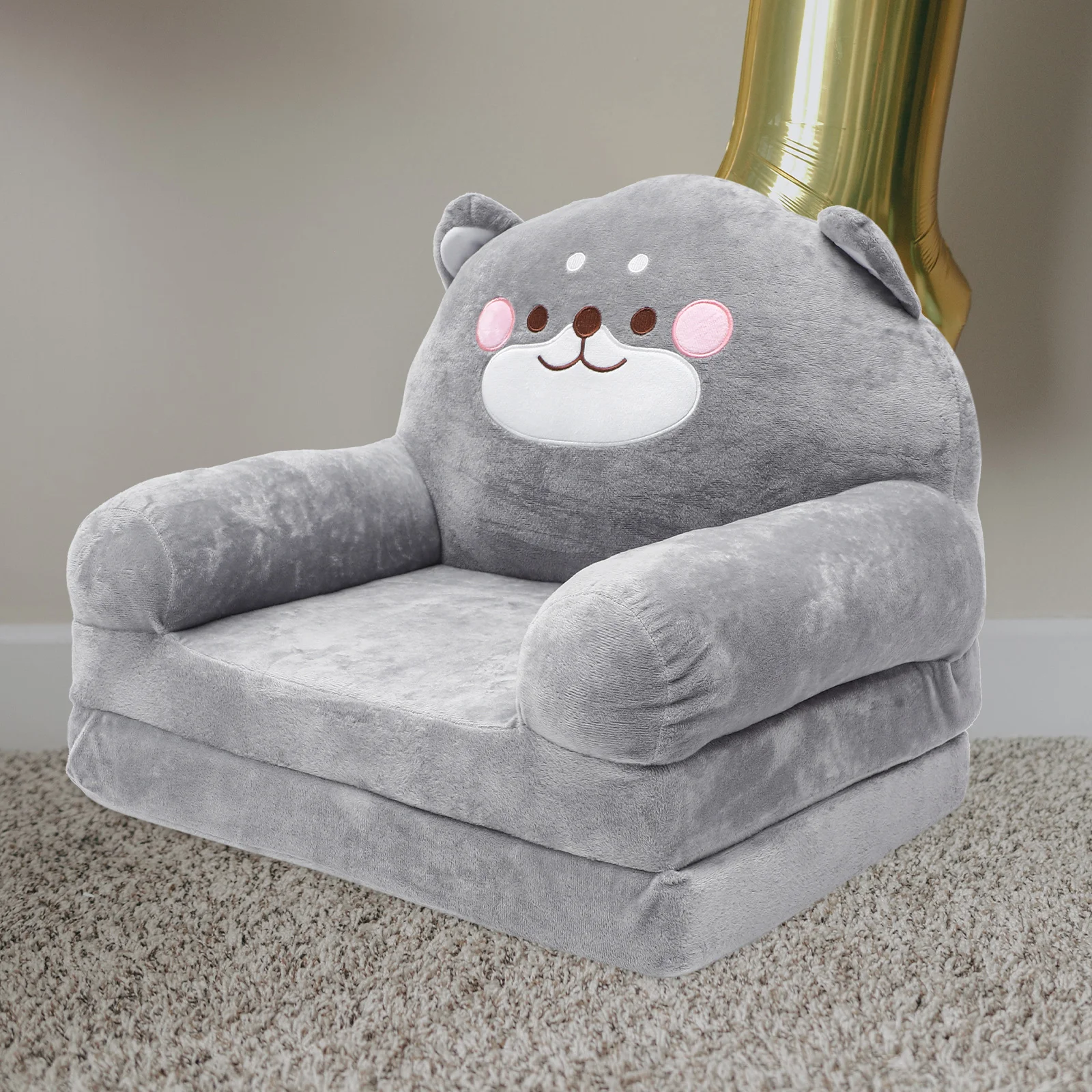 Elephant Shape Kids Seat Lovely Child Folding Sofa olding Children's Sofa Kid Plush Seat up For Baby Plush Sofa Baby Seat