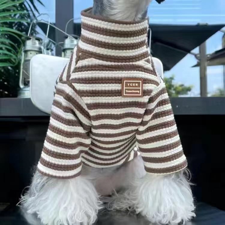 Designer Dog Accessories Outerwears Autumn Spring Baseball Jacket Cat Plush Thickened Warm Coat Teddy Clothing Knitwear