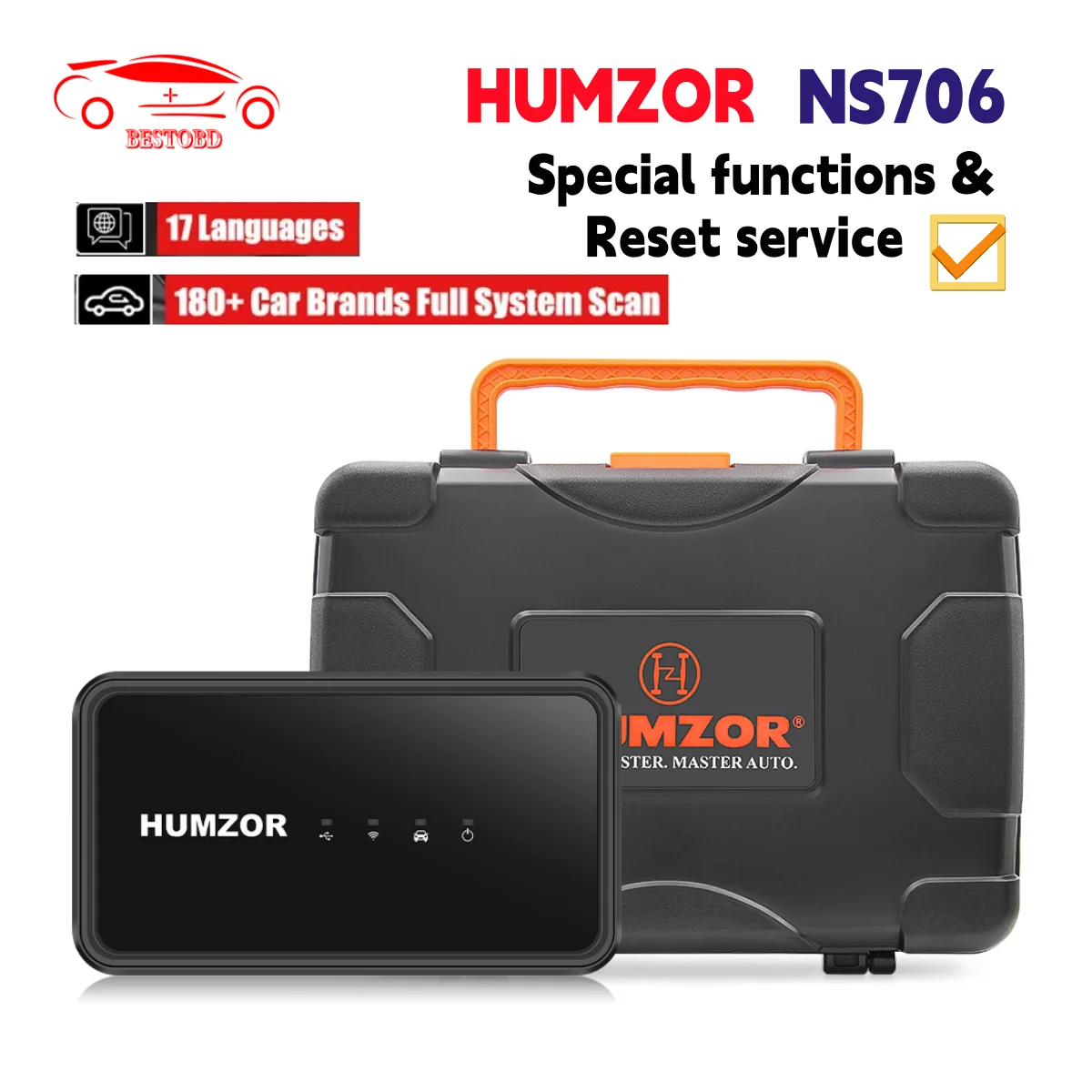 Humzor NexzSYS NS 706 ns706 OBD2 Scanner Car Diagnostic PC Full System 17 Reset Services ECU Key Programmer Tools pk Thinkdiag