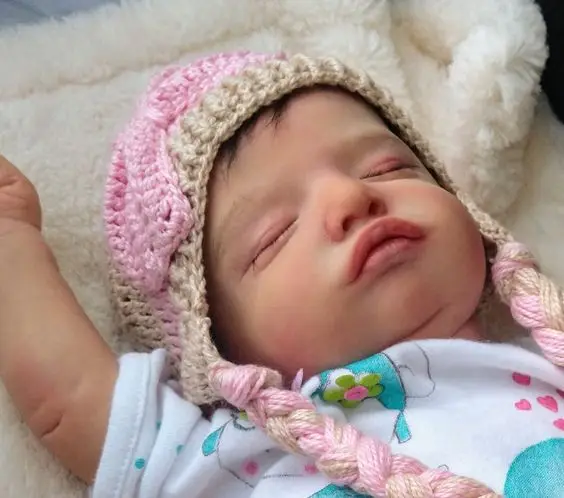 19Inch Already Painted Reborn Doll Kit Rosalie With Eyelashes 3D Skin High Quality Handmade 2025 new DIY Doll Parts