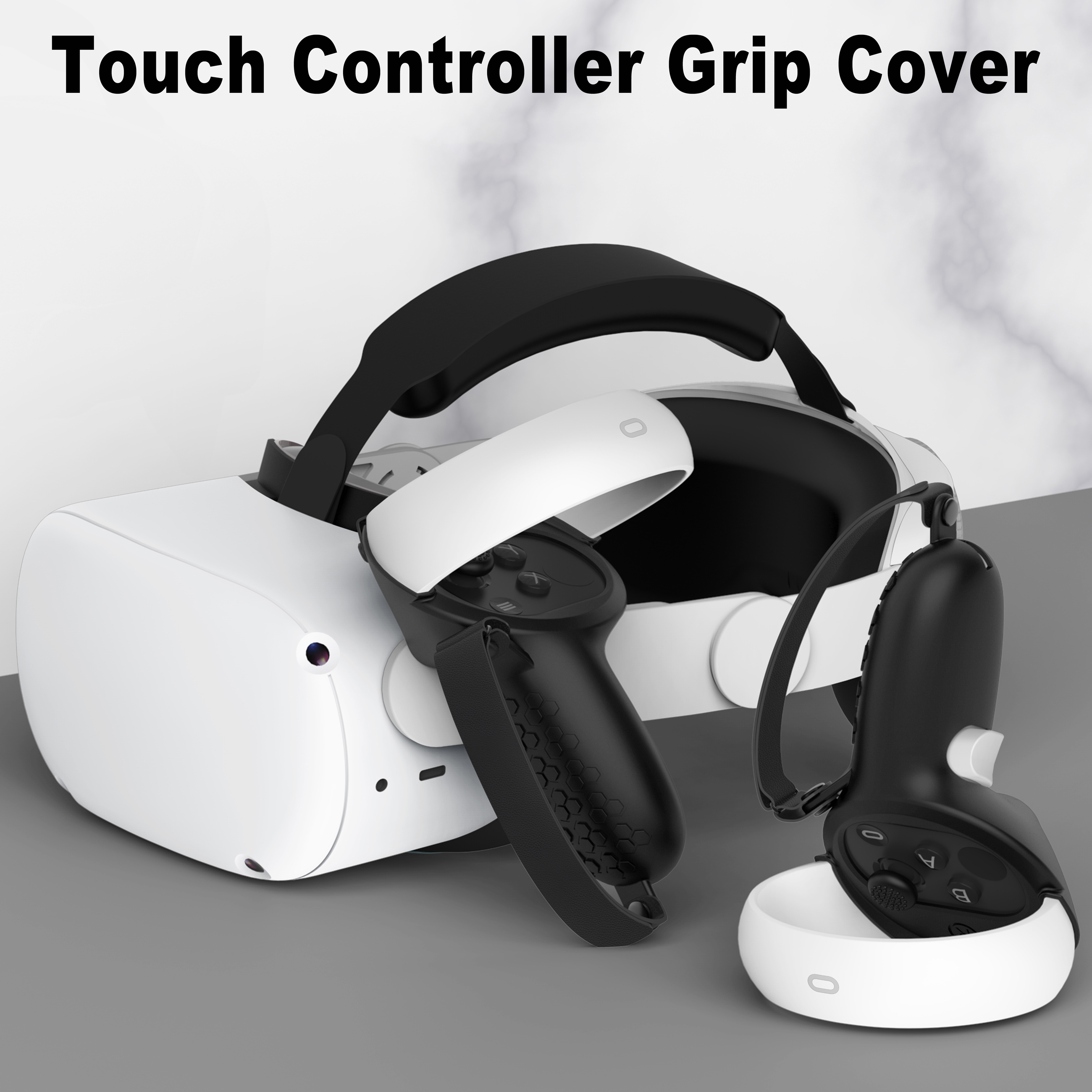 HUNDAI New VR Accessories Protective Cover For Oculus Quest 2 VR Touch Controller Silicone Cover Skin Handle Grip With Knuckle