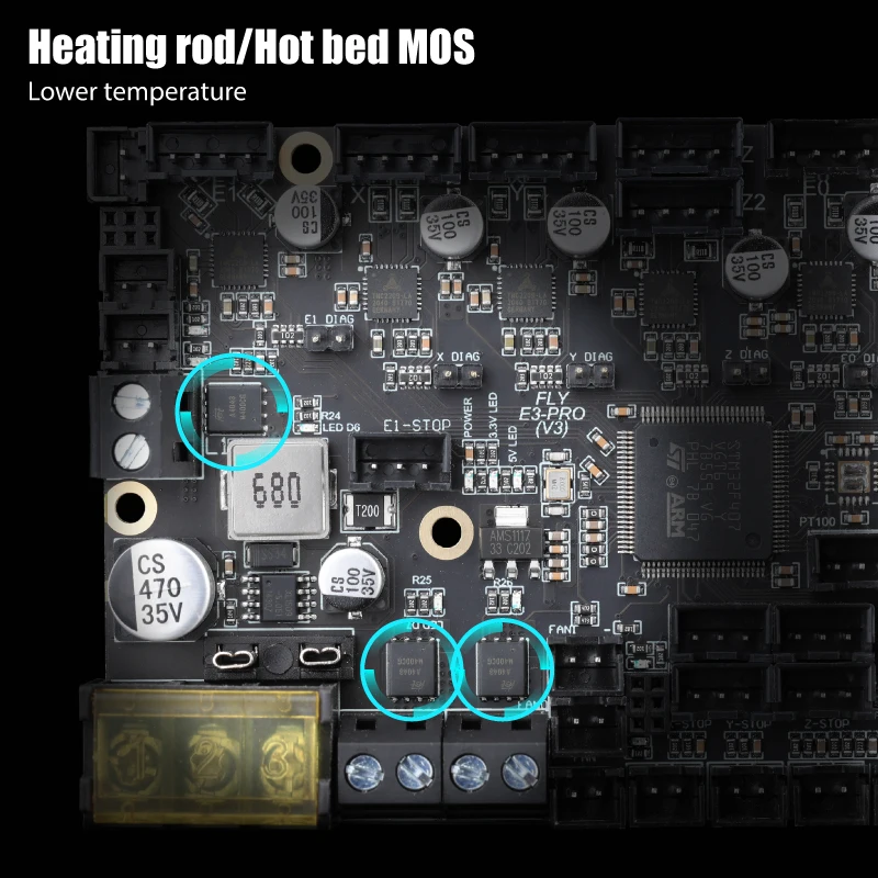 Mellow Gloomy FLY RRF E3 PRO V3.0 Wifi 1.6M/S 32Bit Control Board TMC2209 3D Printer Parts Upgrade Ender 3/5 Duet 2 - view 6