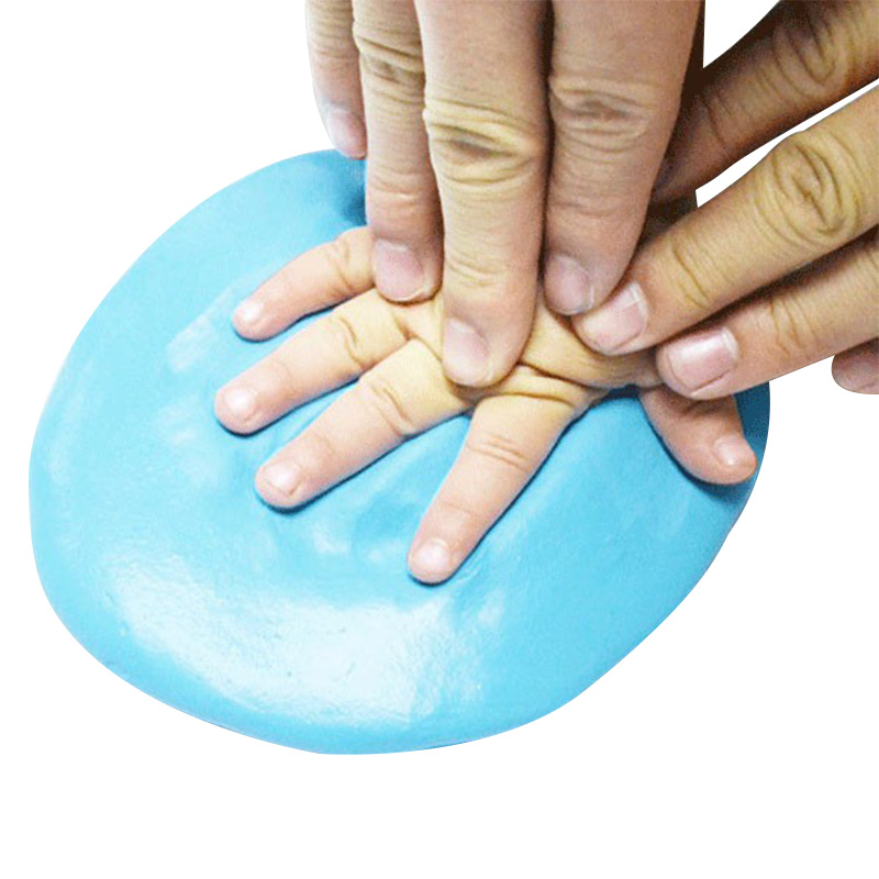 Baby Footprint Hand Foot Imprint Kit Casting DIY Toys Light Stereo Baby Care Air Drying Soft Clay Infant Toddler Paw Print