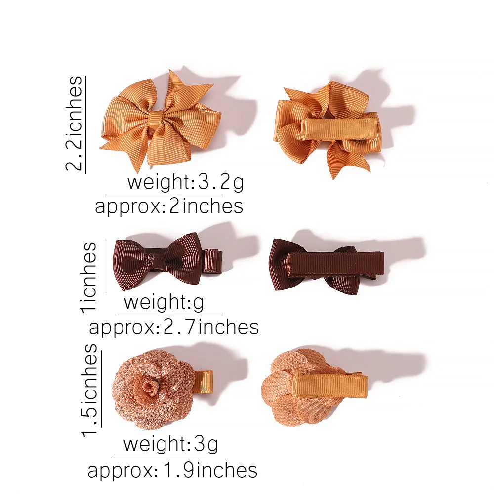 6Pcs/Set Hairpin for Baby Girls Sweet Candy Color Flower Safe Hair Clips Cute Handmade Kids Hair Accessories Gifts Wholesale