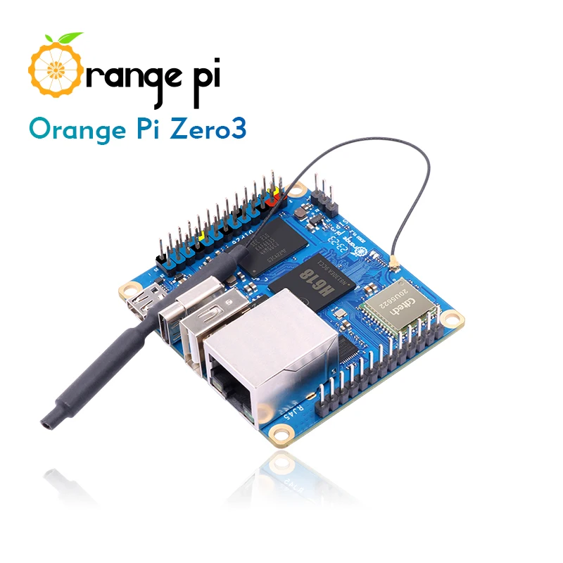 Orange Pi Zero 3 4GB RAM Allwinner H618 64-Bit WiFi5+BT 5.0 Gigabit Ethernet Optional Acrylic Case Fan Heatsink Android Debian
