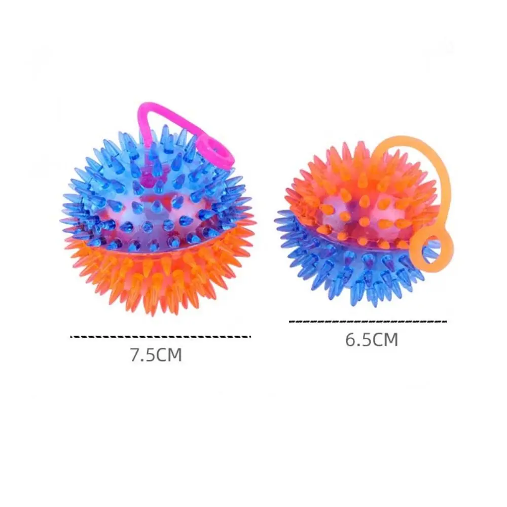 1 Pc Glowing Ball Toy LED Light Up Flashing Soft Prickly Massage Ball Elasticity Fun Toys Squeeze Toys