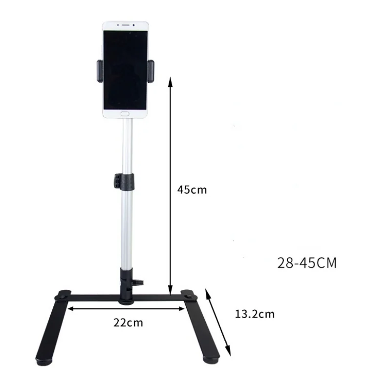 Photography Adjustable Table Stand Set Tripod Top Mini Monopod Phone Clip Fill-In Light Tripod With Mobile For Live Streaming