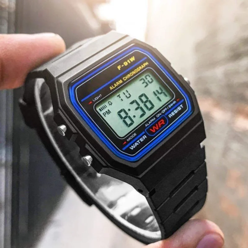 F91W Women new LED Digital Watch for Men Vintage Silicone 2025 Strap Wristwatches for Couple Sports Square Wrist Band Clock Ladies Gift